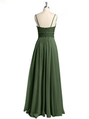 Spaghetti Bretelles Mousseline Et Dentelle Robes Olive Verte