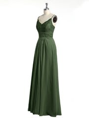 Spaghetti Bretelles Mousseline Et Dentelle Robes Olive Verte