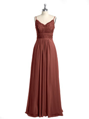Spaghetti Bretelles Mousseline Et Dentelle Robes terracotta