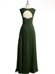 Dentelle Bretelles Col En V Mousseline Robes Avec Poches Olive Verte