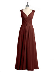 Dentelle Bretelles Col En V Mousseline Robes Avec Poches terracotta