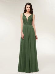 Dos Nu Robe avec Dentelle Bustier Olive Verte Grande Taille