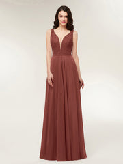Dos Nu Robe avec Dentelle Bustier terracotta