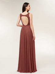 Dos Nu Robe avec Dentelle Bustier terracotta Grande Taille