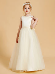 Robes de Fille de Beauté Perlée avec Elégance en Tulle