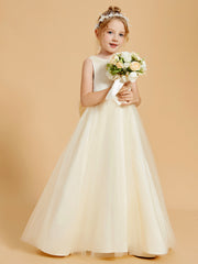 Robes de Fille de Beauté Perlée avec Elégance en Tulle