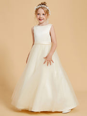 Robes de Fille de Beauté Perlée avec Elégance en Tulle