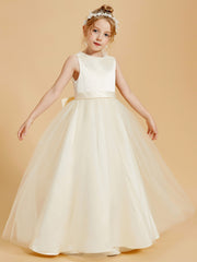 Robes de Fille de Beauté Perlée avec Elégance en Tulle