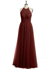 Illusion Col Croisé Taille Tulle Robes terracotta