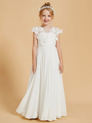 Robes de Fille Charmantes avec Détails en Mousseline et Appliqué