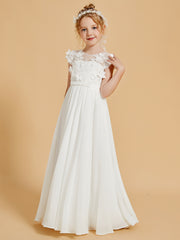 Robes de Fille Charmantes avec Détails en Mousseline et Appliqué
