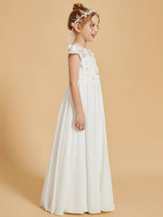 Robes de Fille Charmantes avec Détails en Mousseline et Appliqué