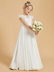 Robes de Fille Charmantes avec Détails en Mousseline et Appliqué