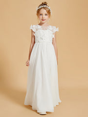 Robes de Fille Charmantes avec Détails en Mousseline et Appliqué