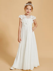 Robes de Fille Charmantes avec Détails en Mousseline et Appliqué