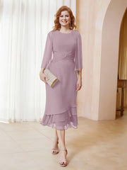 Robe en Mousseline Longueur de Mollet avec Veste Dusk Grande Taille