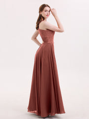 Dentelle et Mousseline Licou Robe avec Dos Nu terracotta Grande Taille