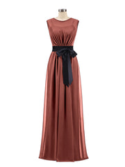 FAUX-Wrap Mousseline Robe avec Ceinture terracottae terracotta