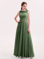 Longueur de Genou Robe Demoiselle d'honneur Courte avec Col en V Olive Verte Grande Taille