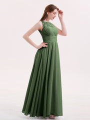 Longueur de Genou Robe Demoiselle d'honneur Courte avec Col en V Olive Verte Grande Taille