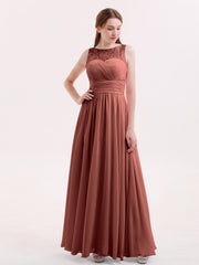 Longueur de Genou Robe Demoiselle d'honneur Courte avec Col en V terracotta Grande Taille