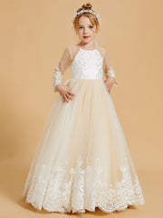 Robes de Fille Adorables avec Nœuds Papillon et Appliques en Dentelle