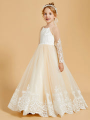 Robes de Fille Adorables avec Nœuds Papillon et Appliques en Dentelle