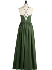Maxi Robes Col d'Illusion Dentelle et Mousseline Olive Verte Grande Taille