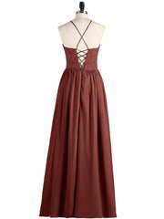 Maxi Robes Col d'Illusion Dentelle et Mousseline terracotta Grande Taille