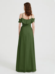 Y-Col Flotter Manches Longues Robes De Demoiselle d'Honneur Mousse