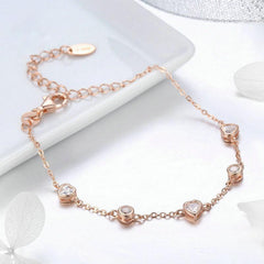 Bracelets à breloques plaqués or rose cadeau de demoiselle d'honneur