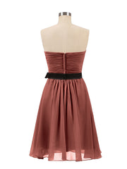Col en Cœur Robe Courte avec Ceinture terracottae terracotta Grande Taille