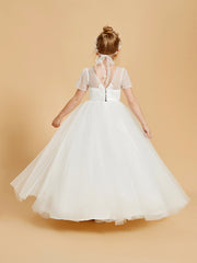 Délice de Tulle: Robes de Fille avec des Boutons