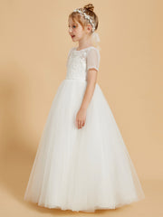 Délice de Tulle: Robes de Fille avec des Boutons