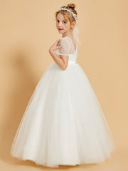 Délice de Tulle: Robes de Fille avec des Boutons