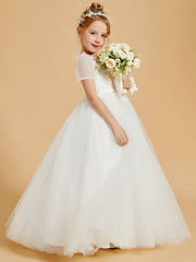 Délice de Tulle: Robes de Fille avec des Boutons