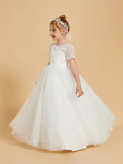 Délice de Tulle: Robes de Fille avec des Boutons