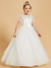 Délice de Tulle: Robes de Fille avec des Boutons