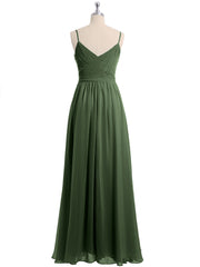 Spaghetti Bretelle Cœur Mousseline Robes Olive Verte