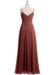 Spaghetti Bretelle Cœur Mousseline Robes terracotta