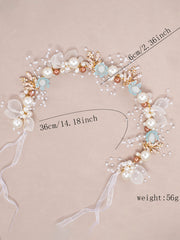 Bandeau Feuille de Filles de Mariage avec Perles