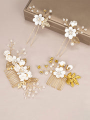 Ensemble de Peigne et Épingles à Cheveux pour la Mariée