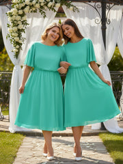 Scoop Col Flotter Manches Court Mousseline Robes Spa