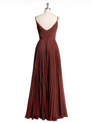Col En V Complète Plissé Jupe Robes Avec Nœud Ceinture terracotta Grande Taille