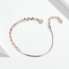Bracelet chaîne en or rose simplicité