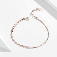 Bracelet chaîne en or rose simplicité