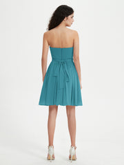 Sans Bretelles Col en Cœur Mini Robes Jade