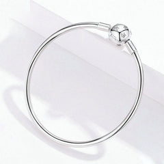 Bracelet jonc étoile en argent sterling