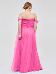 Hors De l'Épaule Col En Cœur Tulle Robe Azalée Grande Taille
