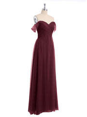 Hors De l'Épaule Col En Cœur Tulle Robe Cabernet Grande Taille